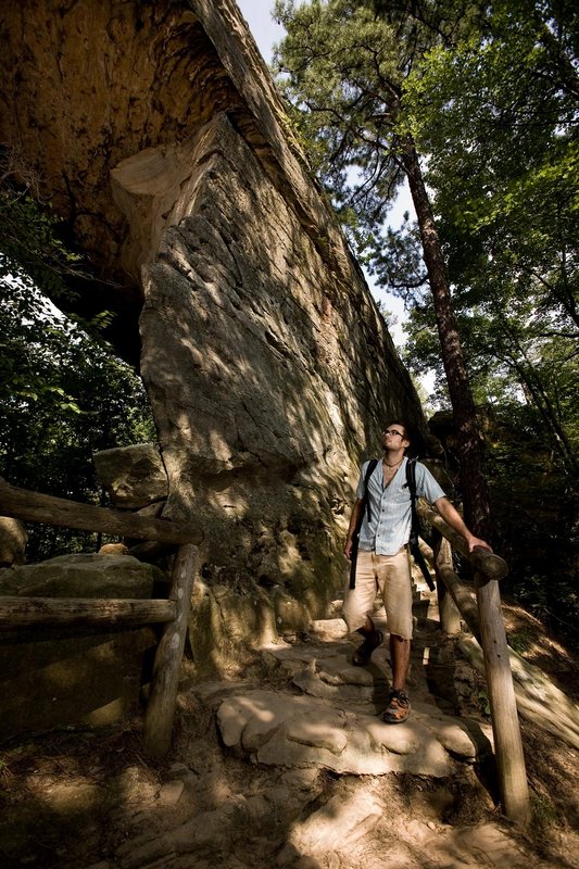 Stephen Woodward takes a day off from rock climbing to enjoy the gorgeous area of Natural Bridge State Park
